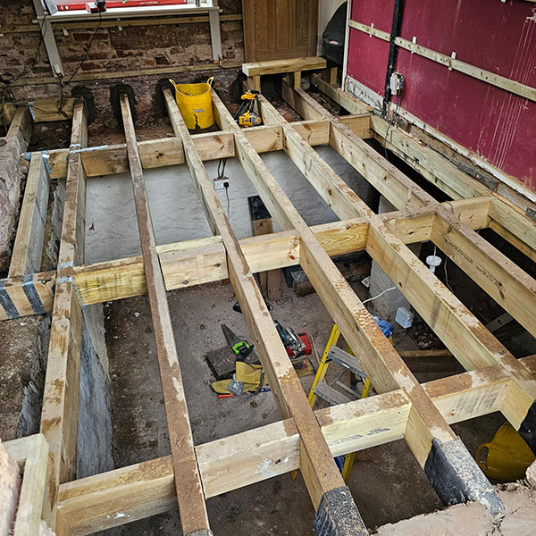 New Floor Joist and Flooring – Gresford