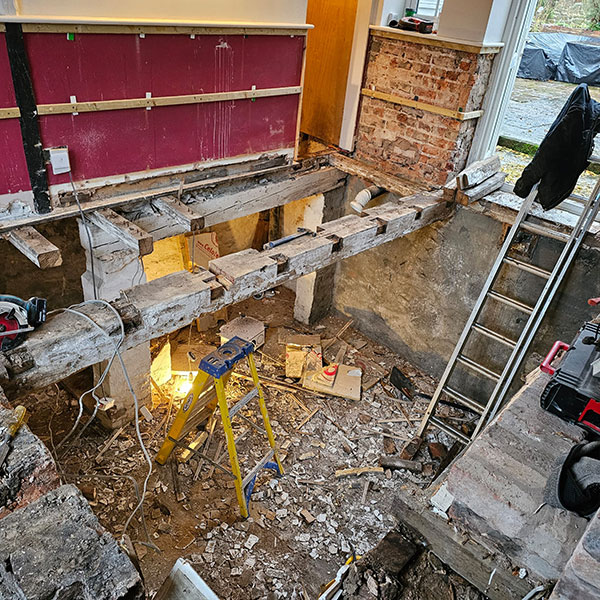New Floor Joist and Flooring – Gresford