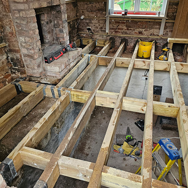 New Floor Joist and Flooring – Gresford